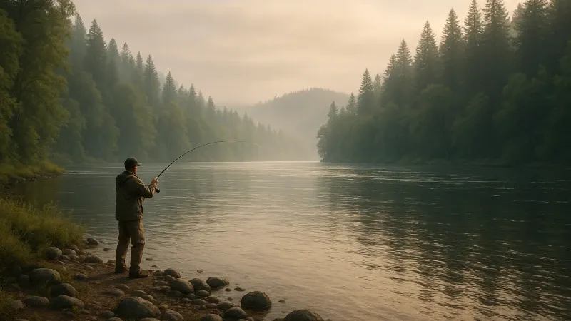 Fishing near Eugene, Oregon
