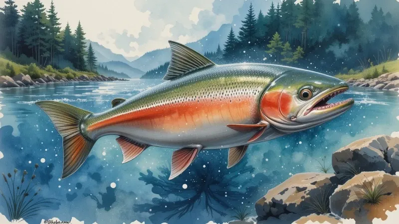 Salmon Fishing near Eugene, Oregon
